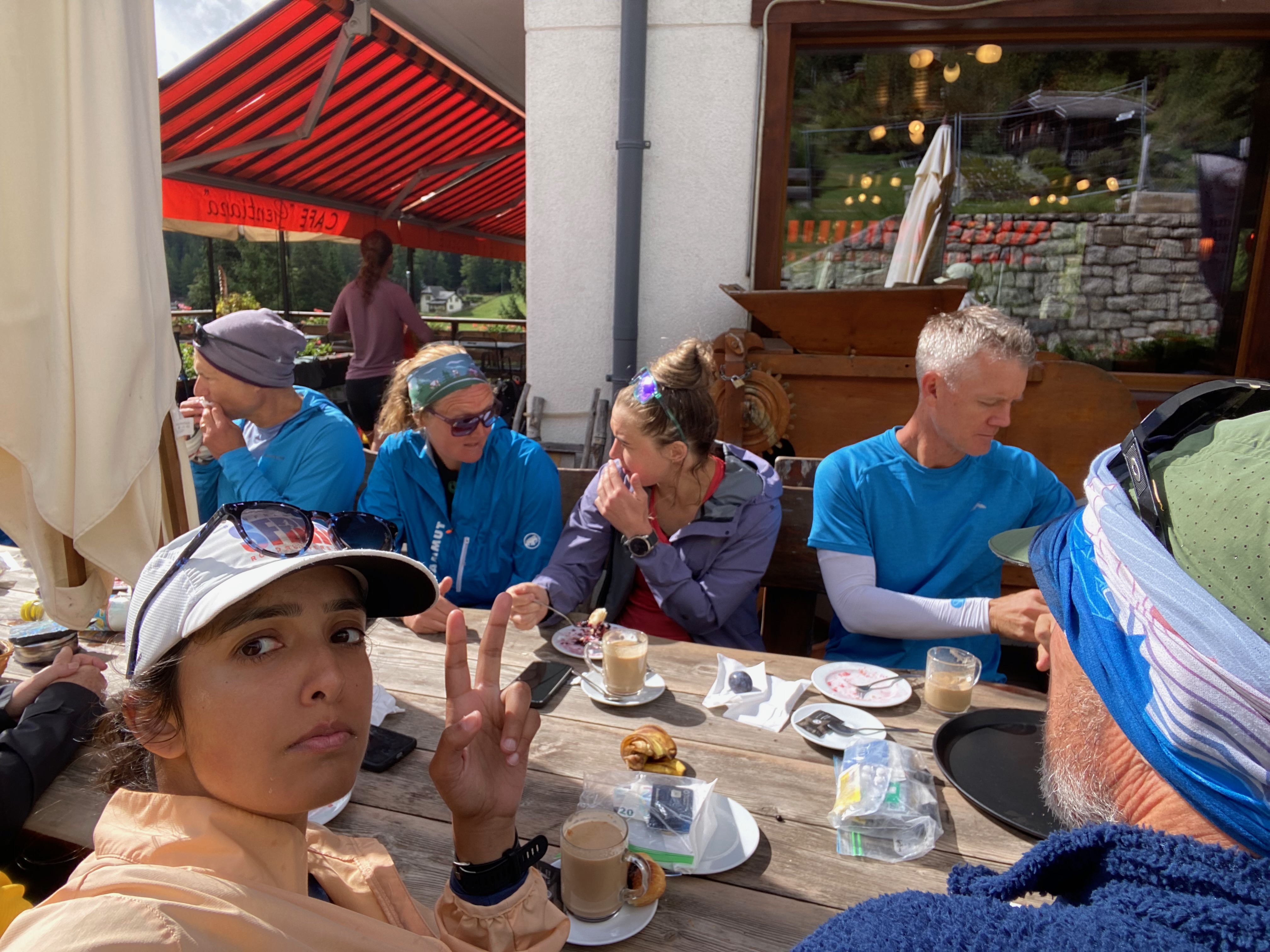 Coffee stop in Champex Lac.